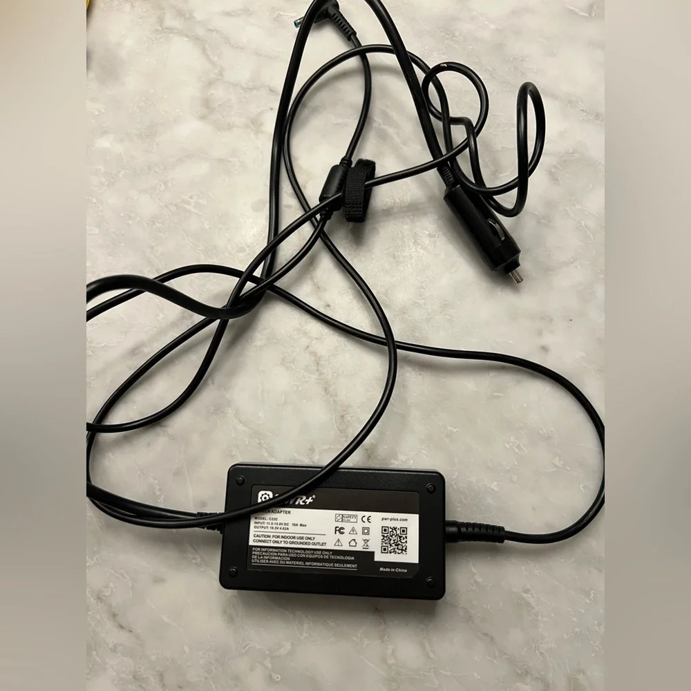 PWR+ Laptop Car Charger 19.5V 4.62A 90W Blue Tip (Car Only)